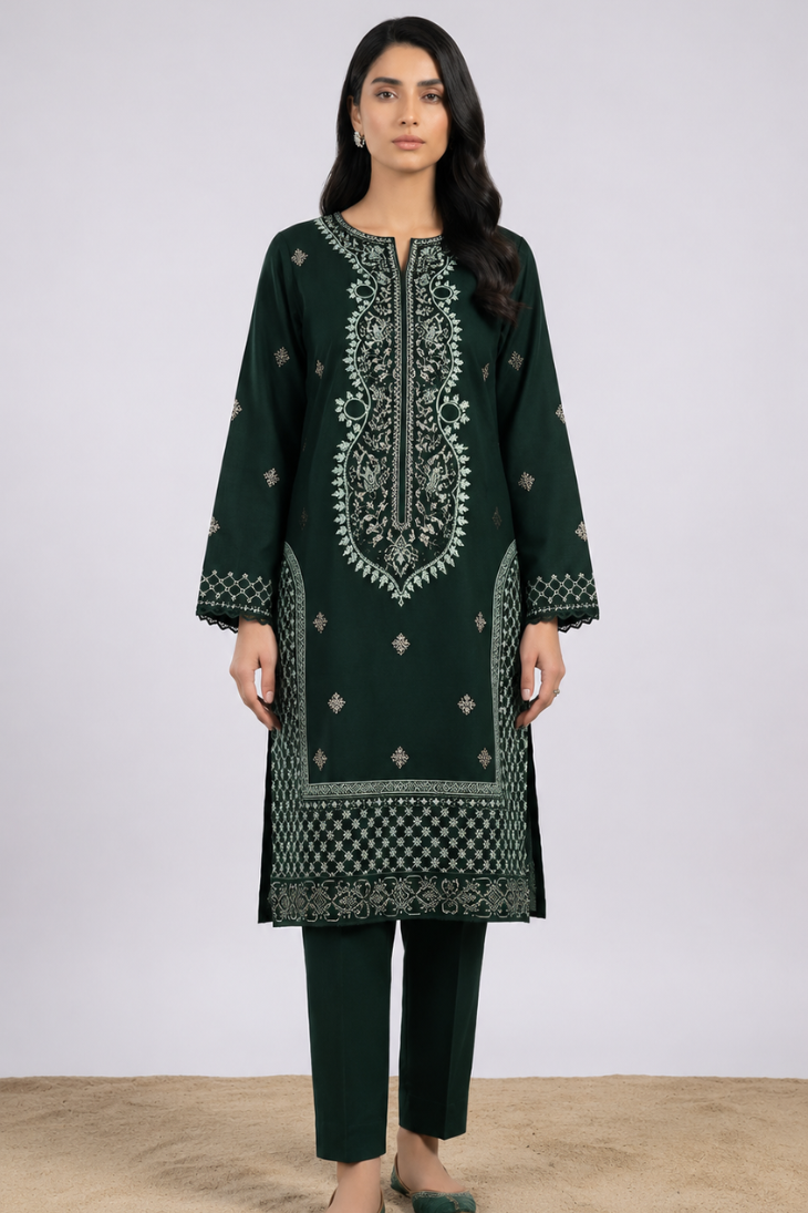ZARYSH - Unstitched - Lawn 2pc Embroidered Suit