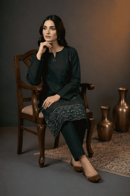 ZARYSH - Unstitched - Lawn 2pc Embroidered Suit