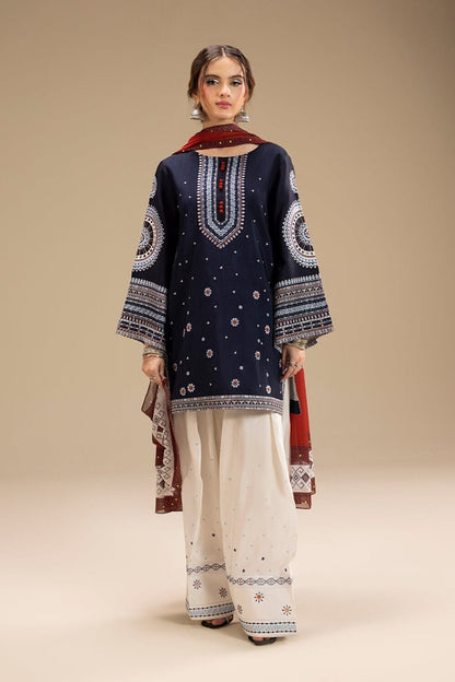 Jazmin - Premium Unstitched - Embroidered Lawn 3pc Suit