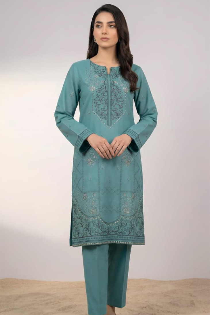 ZARYSH - Unstitched - Lawn 2pc Embroidered Suit