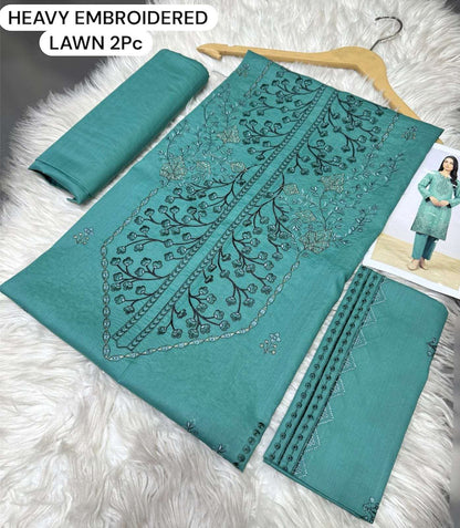 ZARYSH - Unstitched - Lawn 2pc Embroidered Suit