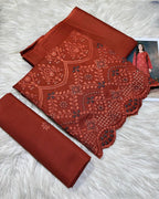 ZARYSH - Unstitched - Lawn 2pc Embroidered Suit