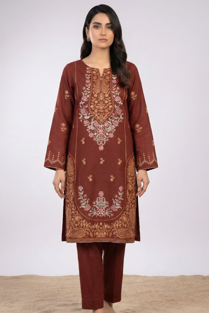 ZARYSH - Unstitched - Lawn 2pc Embroidered Suit