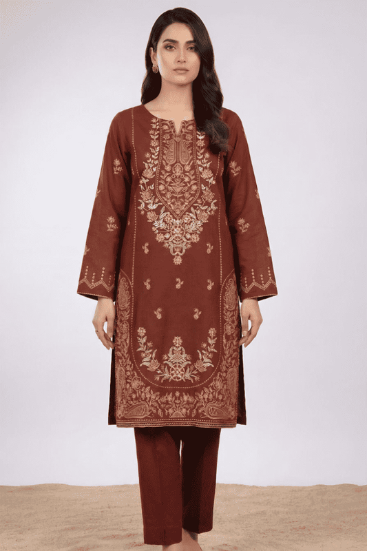 ZARYSH - Unstitched - Lawn 2pc Embroidered Suit