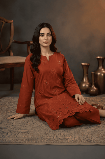 ZARYSH - Unstitched - Lawn 2pc Embroidered Suit