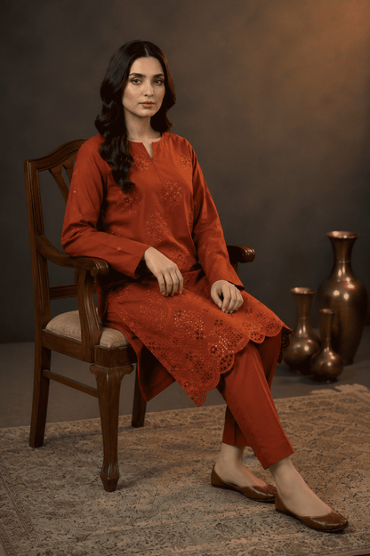 ZARYSH - Unstitched - Lawn 2pc Embroidered Suit