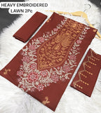 ZARYSH - Unstitched - Lawn 2pc Embroidered Suit