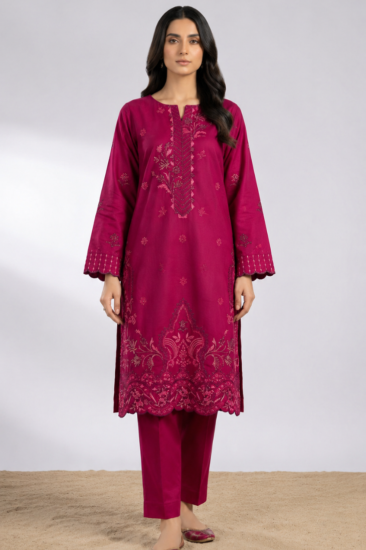 ZARYSH - Unstitched - Lawn 2pc Embroidered Suit