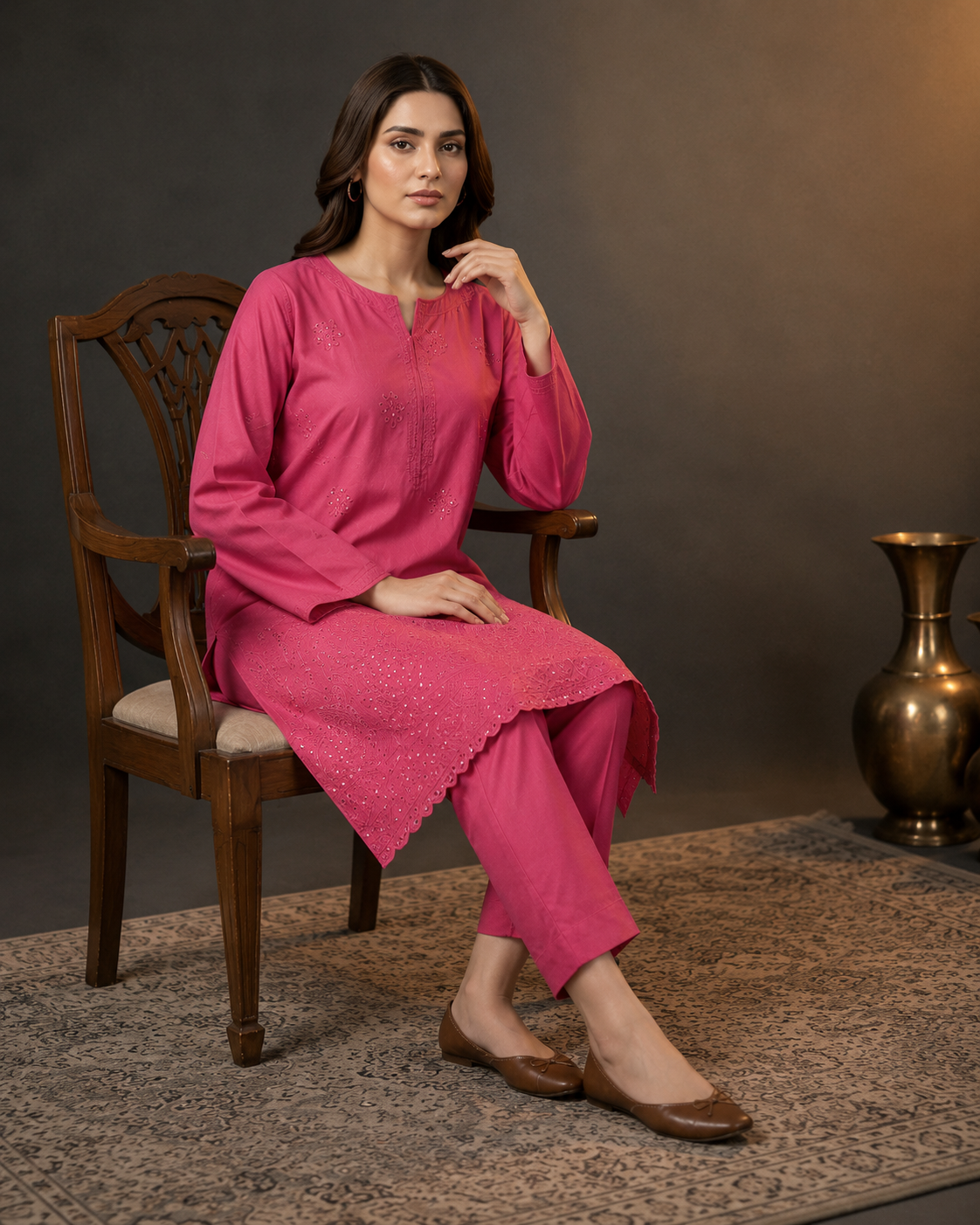 ZARYSH - Unstitched - Lawn 2pc Embroidered Suit
