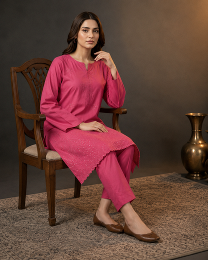 ZARYSH - Unstitched - Lawn 2pc Embroidered Suit