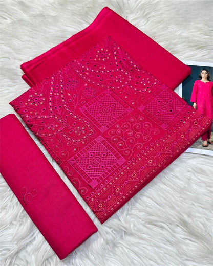 ZARYSH - Unstitched - Lawn 2pc Embroidered Suit