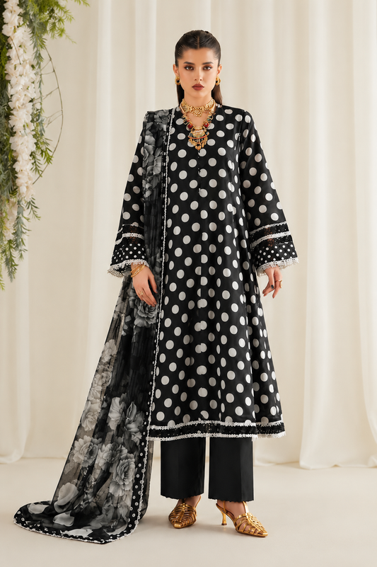 ZEYORAH - Unstitched - Lawn 3pc Printed Suit