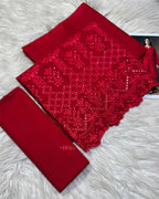ZARYSH - Unstitched - Lawn 2pc Embroidered Suit