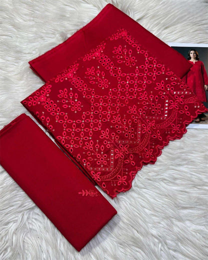 ZARYSH - Unstitched - Lawn 2pc Embroidered Suit