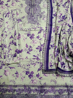Unstitched - Linen 3pc Printed Suit