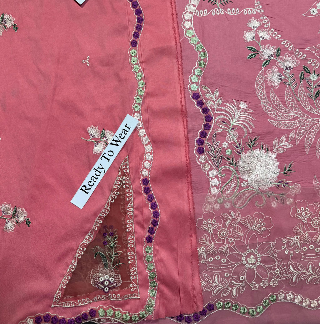 Aneelas - Heavy Embroidered - Unstitched Lawn 3pc Suit