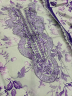 Unstitched - Linen 3pc Printed Suit