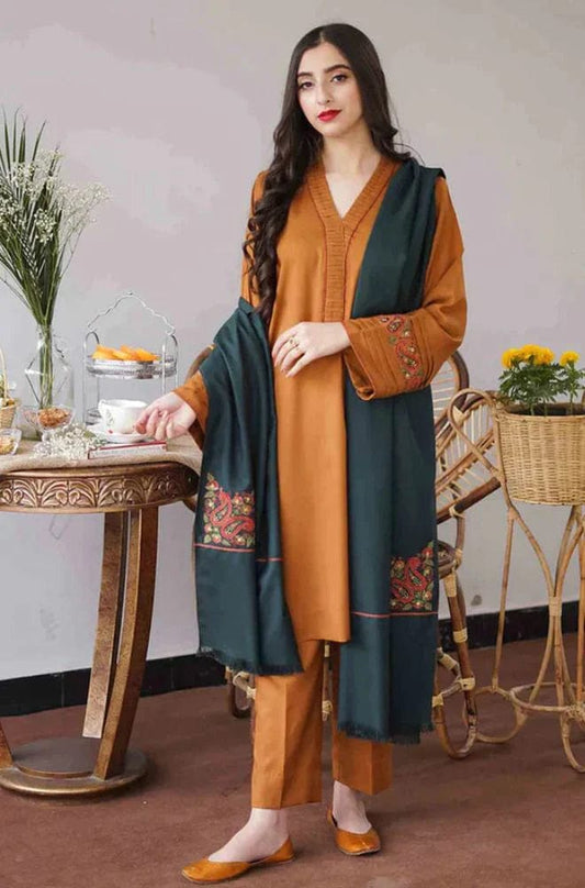 Unstitched - Dhanak 3pc Embroidered Suit