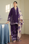 Zara - Premium Unstitched - Embroidered Lawn 3pc Suit